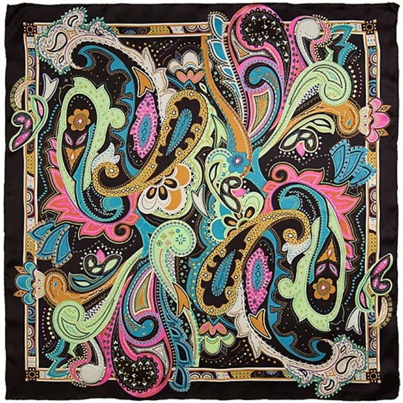 Wyoming Traders Wild Rag Charmeuse J-Dazzle Silk Western Scarf 42